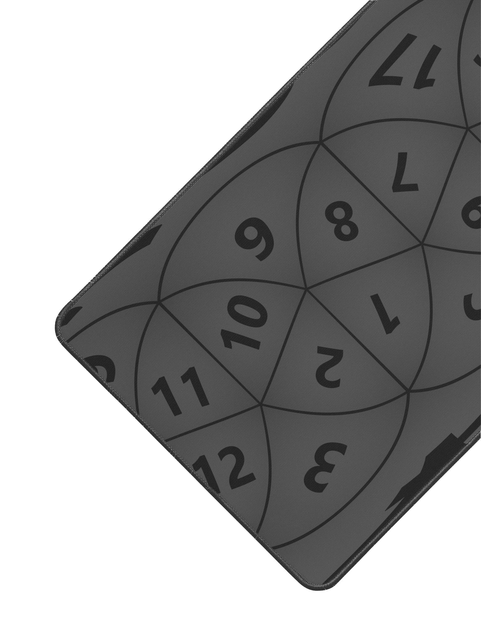 Desk mat - Map of 20 sided dice (Black) product image (2)