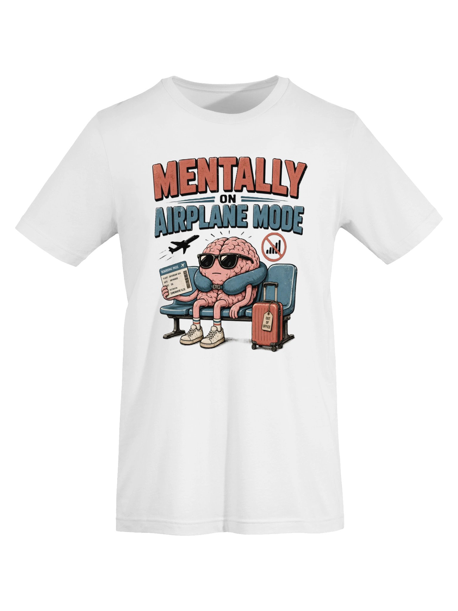 Mentally On Airplane Mode — Brain Tee product image (4)