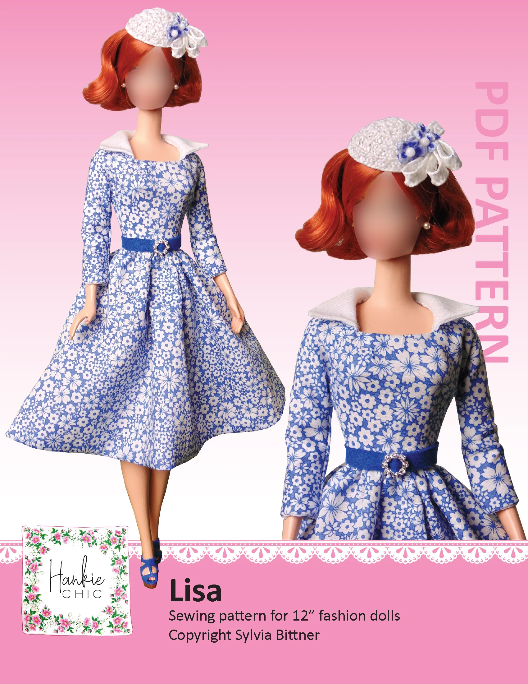 Lisa sewing pattern for 12" fashion dolls product image (1)