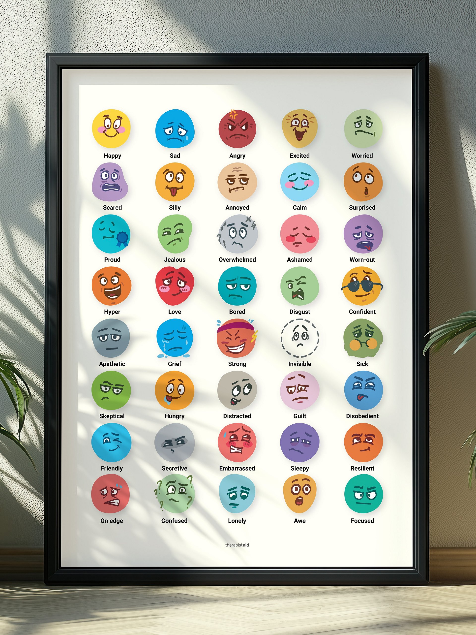 Feelings Faces framed artwork product image (1)