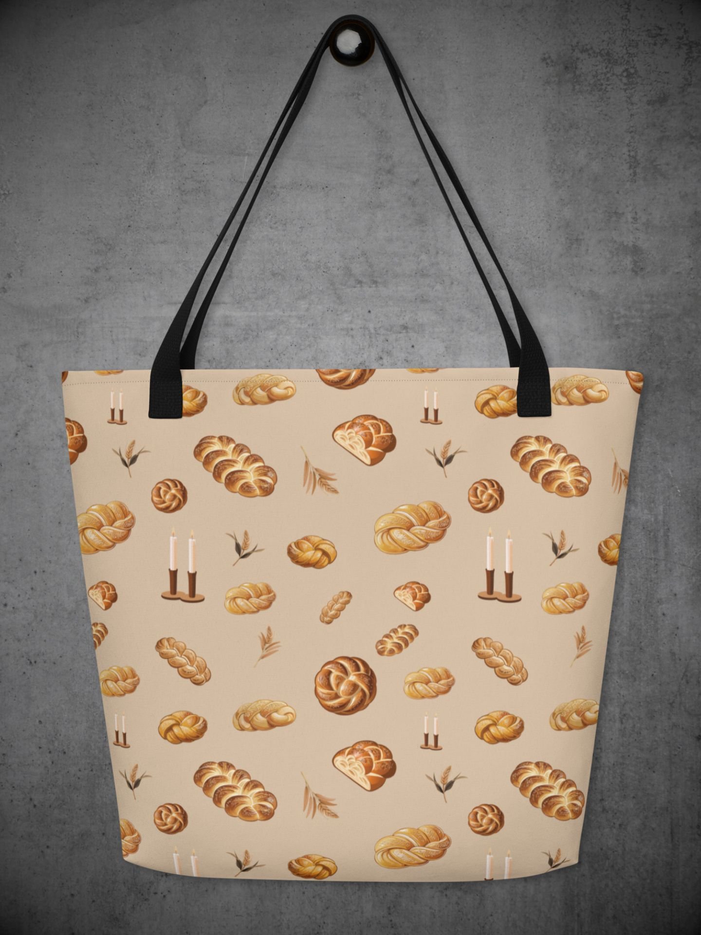 Pass the Challah - Large Tote Bag with Pocket product image (2)