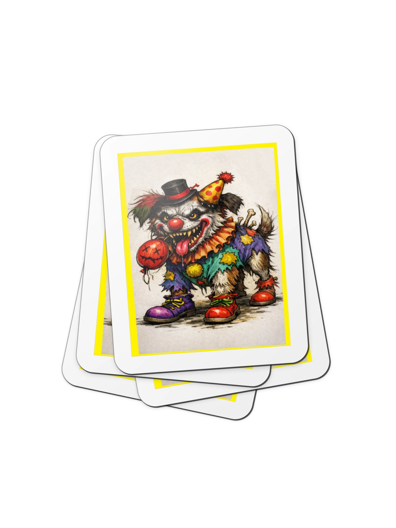 Spooky Clown Dog Die-Cut Magnet product image (4)