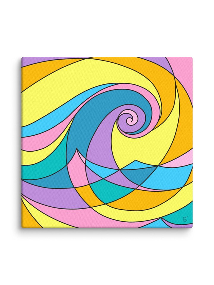 Spiral Spectrum Canvas - Abstract Square No. 4 product image (163)