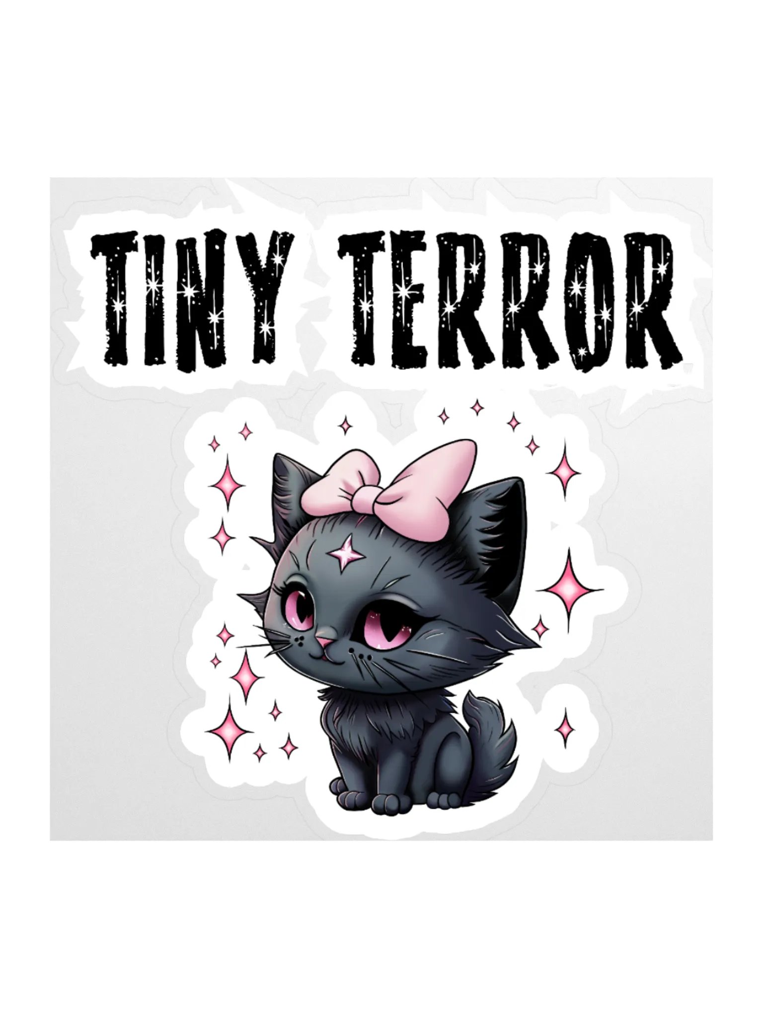 Tiny Terror Kiss Cut Stickers - With Words product image (2)