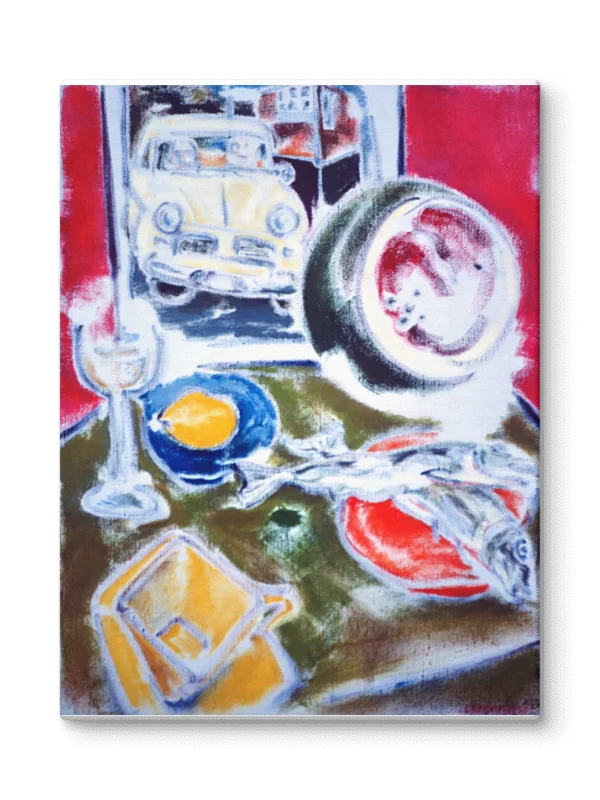 Still Life with Volvo (1987) on canvas (18" x 24") product image (2)