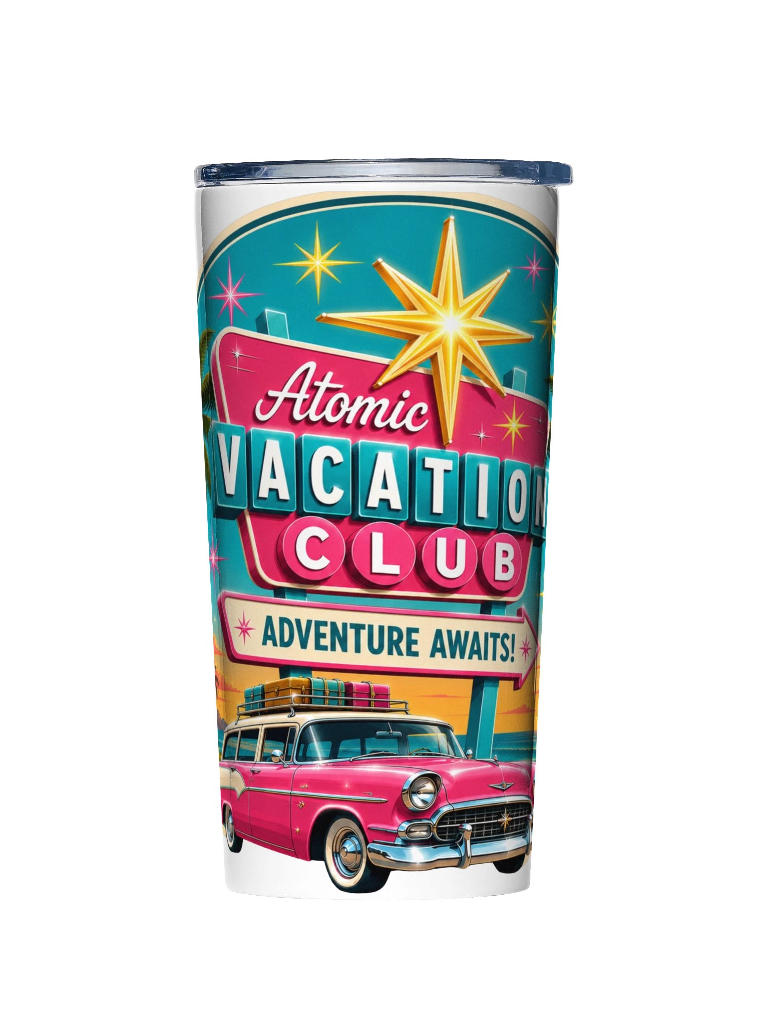 Atomic Vacation Club 20 oz Stainless Steel Travel Tumbler product image (1)