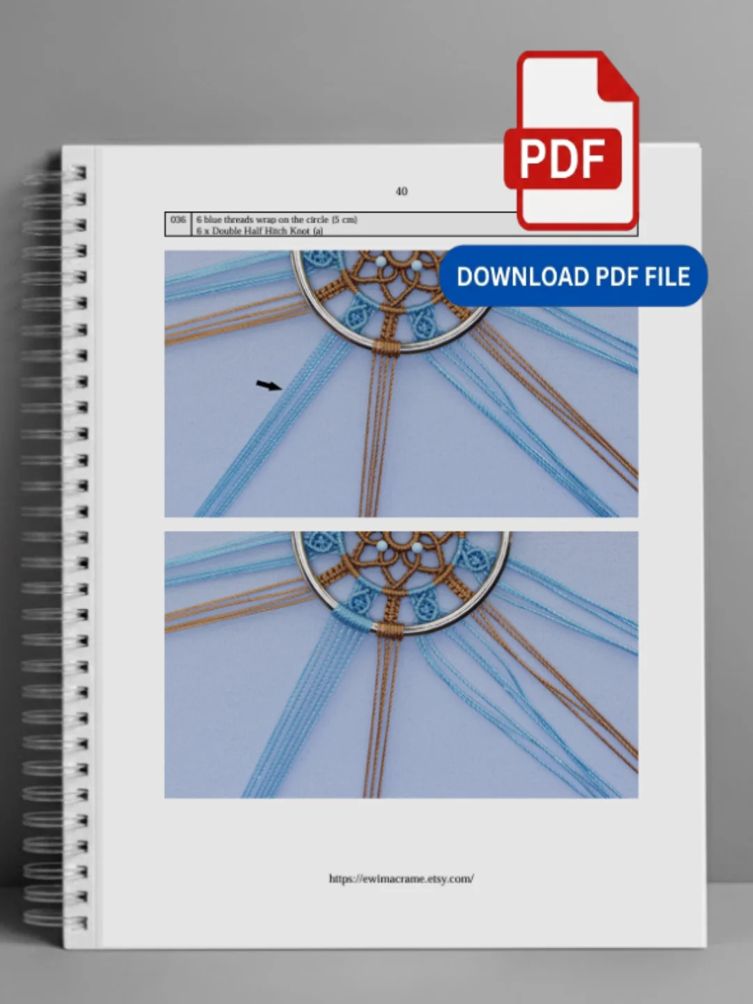 Micro Macrame Dreamcatcher – Photo Tutorial product image (6)