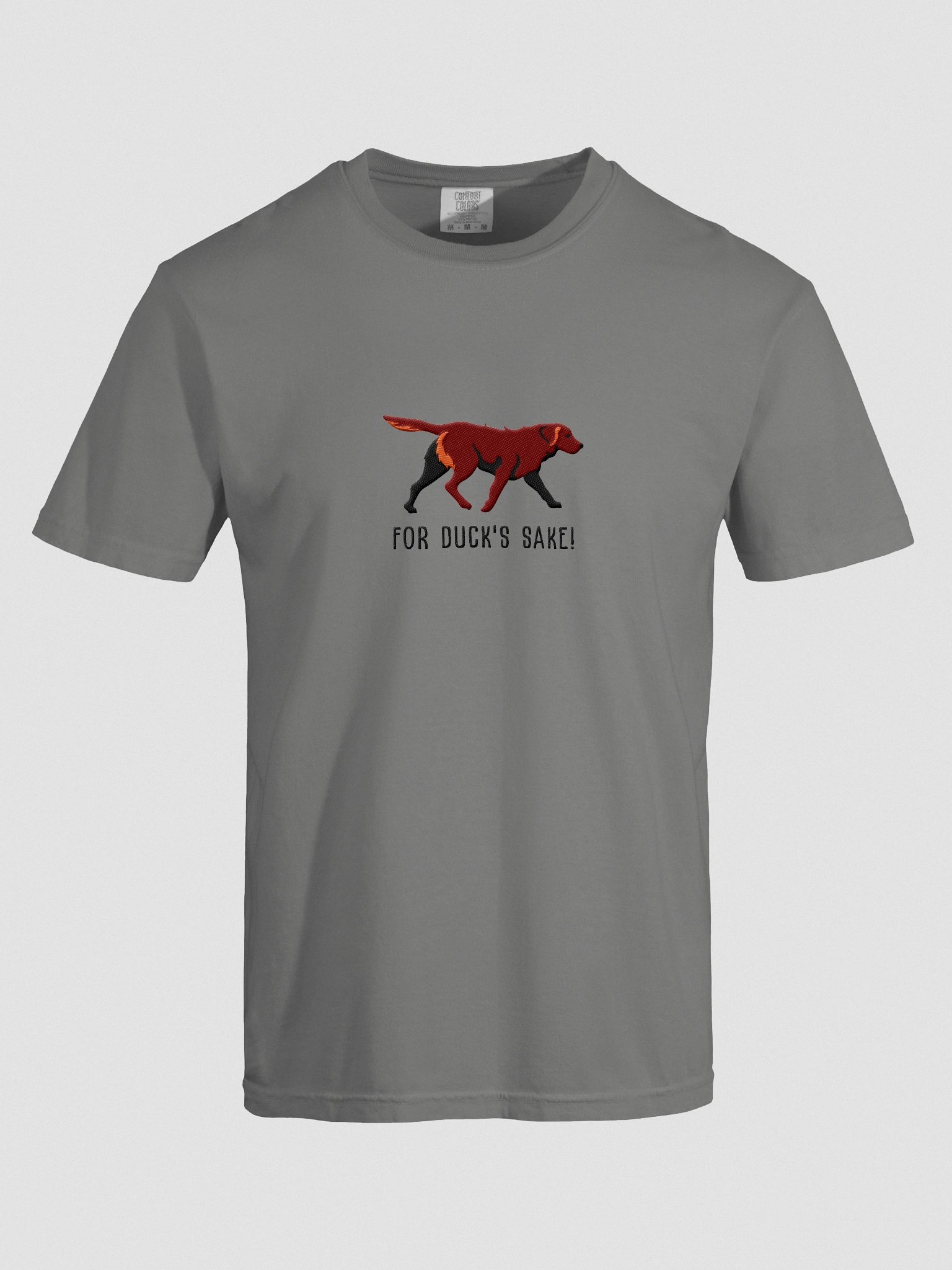 For Duck's Sake T-Shirt(Embroidered) of a Chesapeake Bay Retriever(Brown) product image (10)