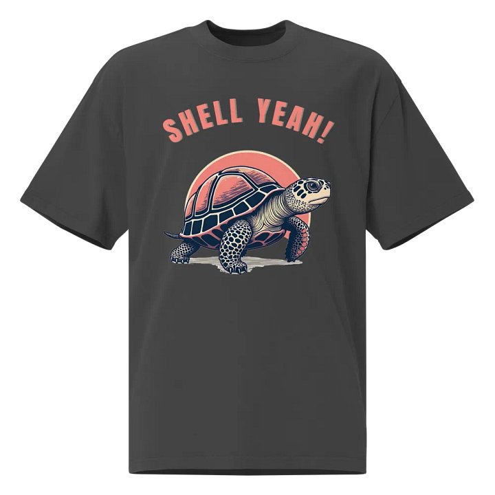 Shell Yeah! Illustrated Turtle Oversized T-Shirt product image (1)