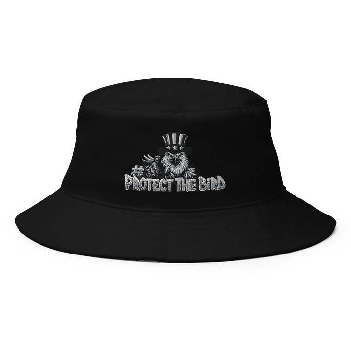 #ProtectTheBird Black & White Bucket Hat 🦅🖤 (Embroidered) product image (1)