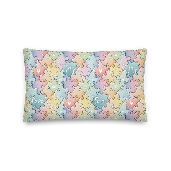 Harmonious Puzzle Pastels Decorative Pillow product image (2)