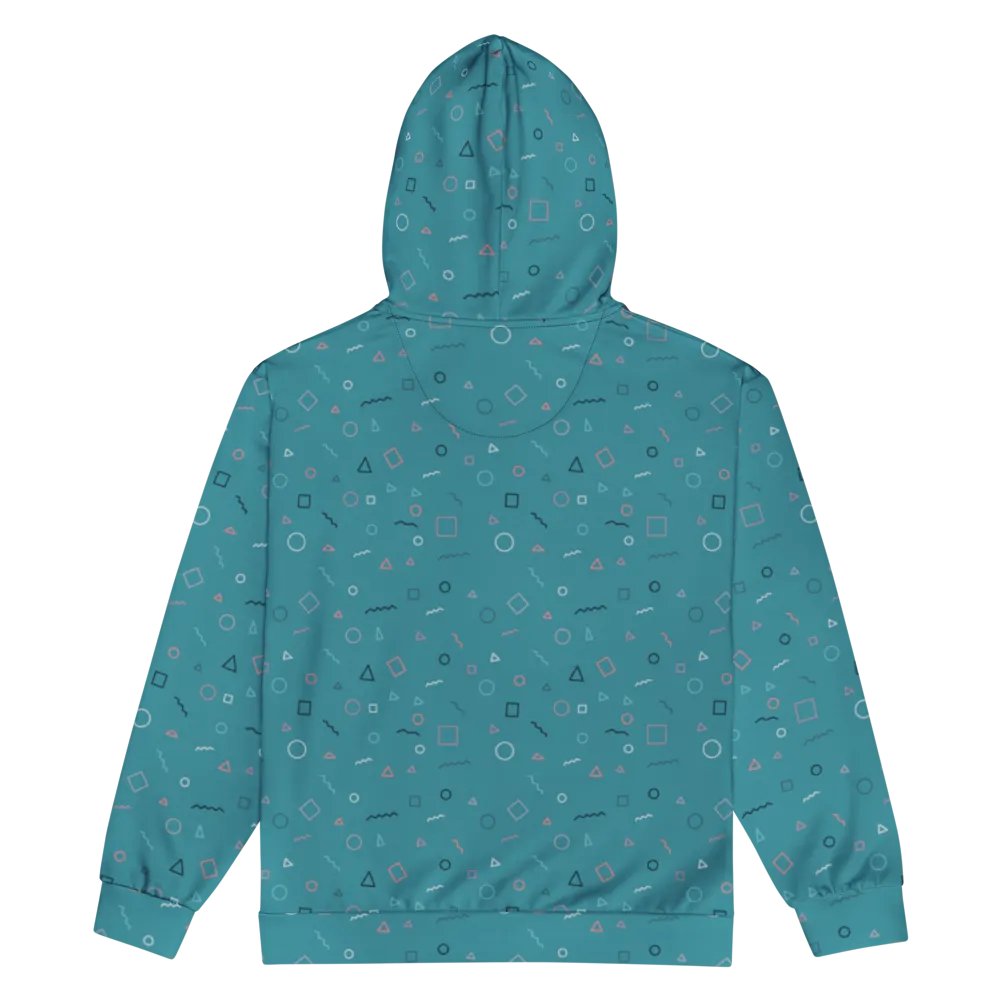 Turquoise Shapes Zip-Up Hoodie product image (2)