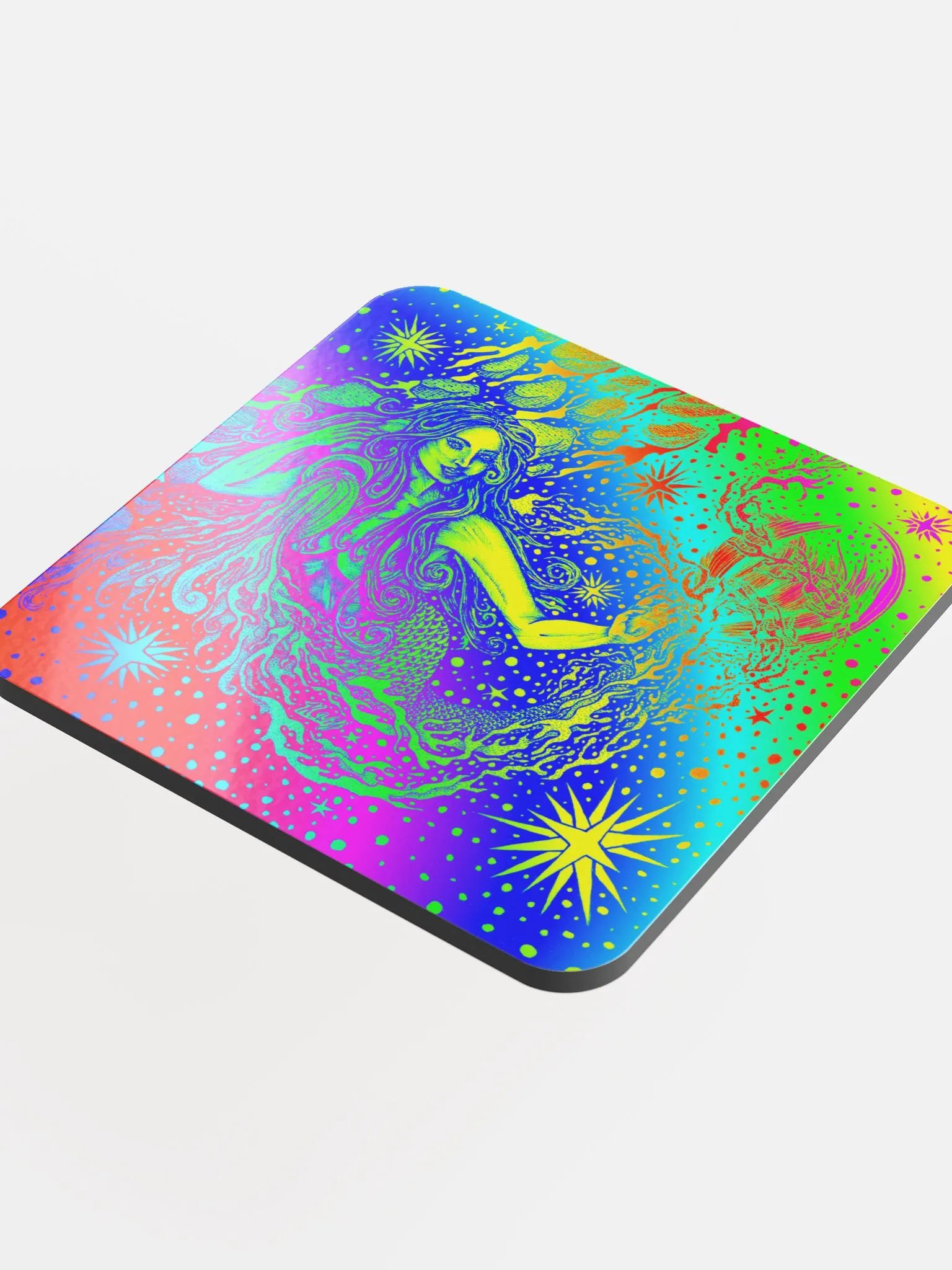 Limited edition Full Rainbow Aquarius Zodiac coaster product image (4)