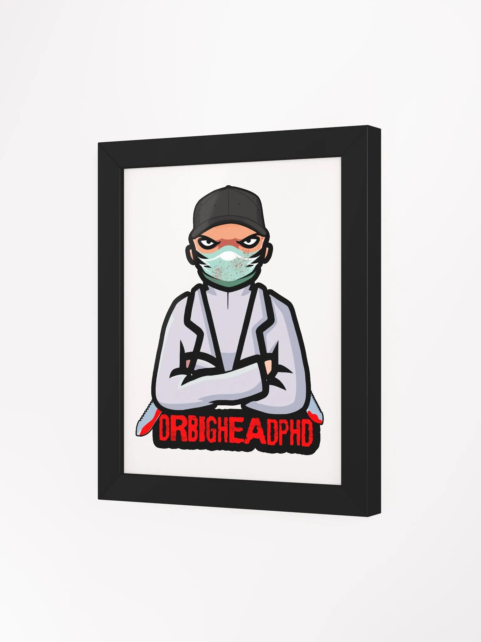 DRBIGHEADPHD Logo Framed Poster product image (33)