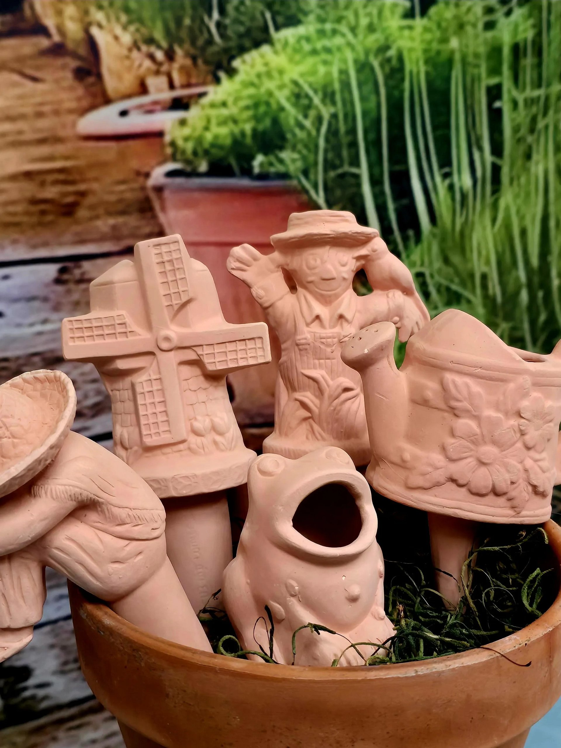 Handcrafted Terracotta Plant Water Spike: Houseplant Pot Sitter product image (1)