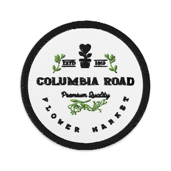 Columbia Road Market Embroidered Patch (White/Black Circle) product image (1)