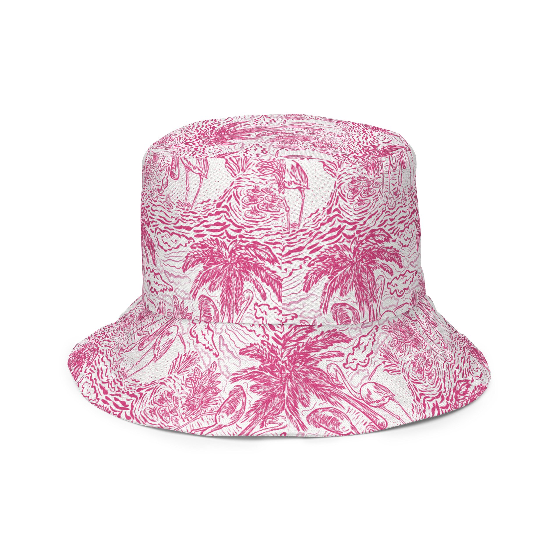 Pink Palm Dream Reversible Bucket Hat product image (4)