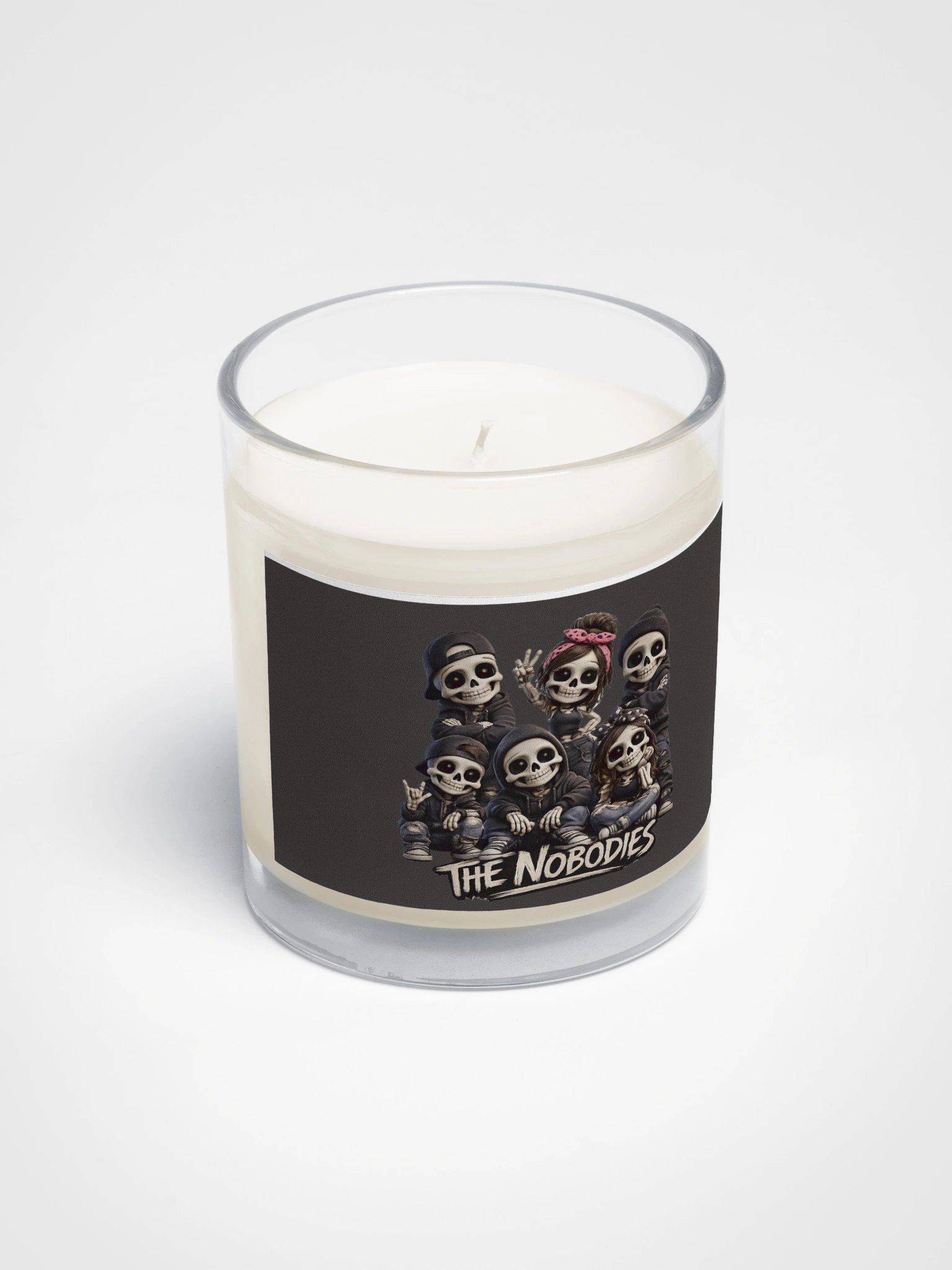 ''The Nobodies 2.0'' Soy Wax Candle In A Clear Glass Jar product image (3)