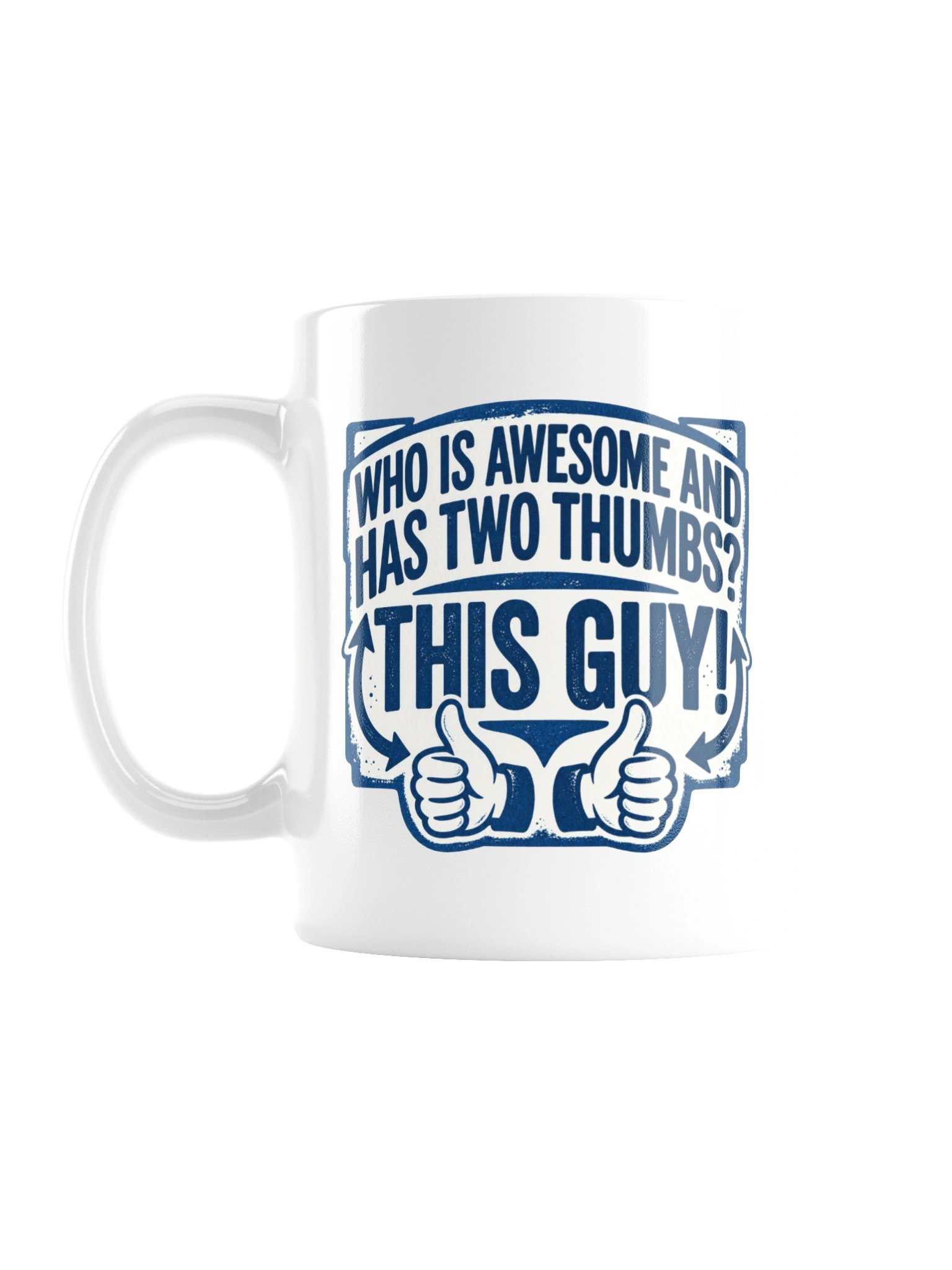 Two Thumbs This Guy - Blue Print Mug product image (2)