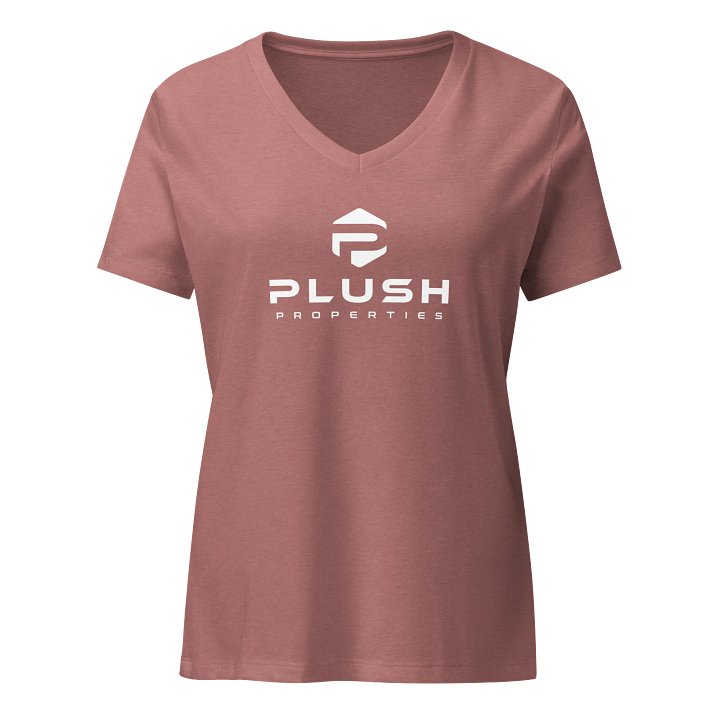 Plush Women's Relaxed V-Neck T-Shirt - Pink product image (1)