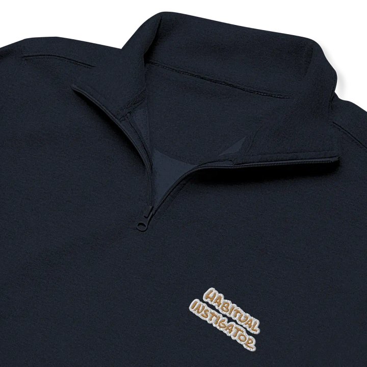 HABITUAL INSTIGATOR (brass bubble design) embroidered quarter zip product image (6)