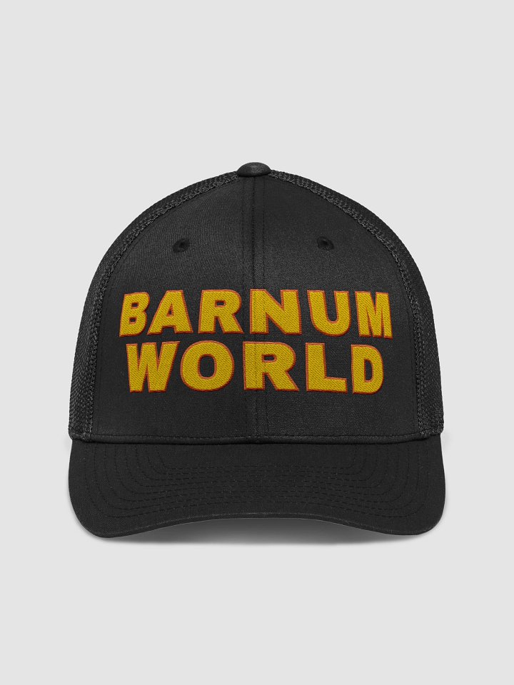 Barnum World Candy Red Trim Flexfit Mesh Back Trucker Hat product image (1)