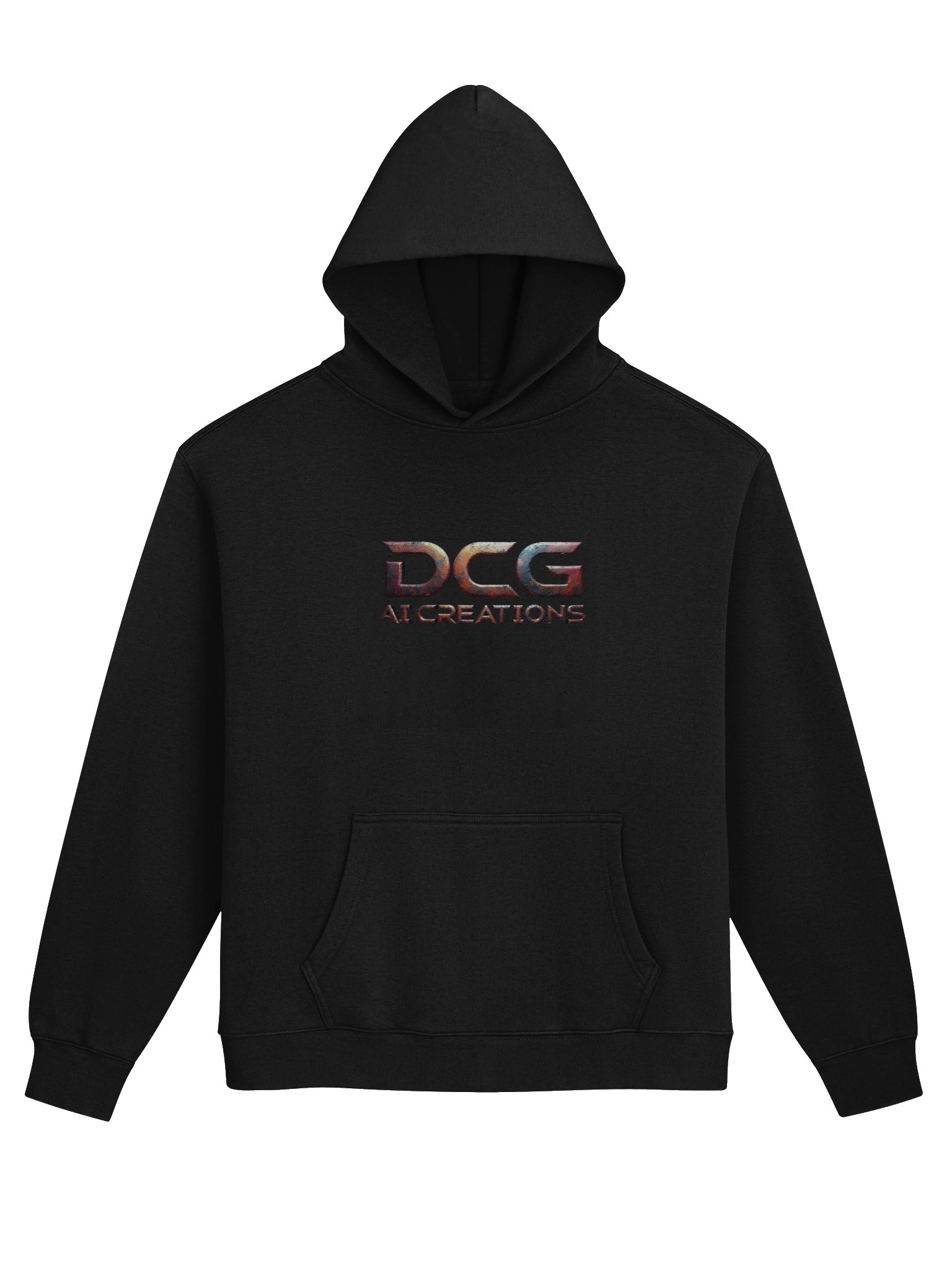 Rustic Metallic Textured DCG AI logo Unisex Hoodie product image (4)