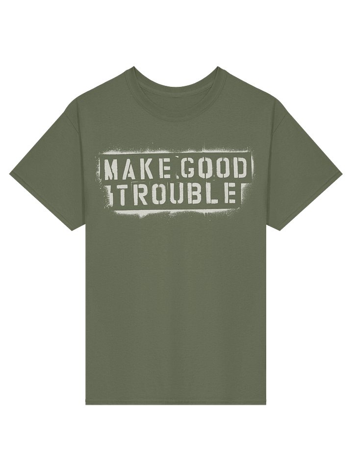Make Good Trouble white stencil Gildan Heavyweight T-Shirt product image (49)