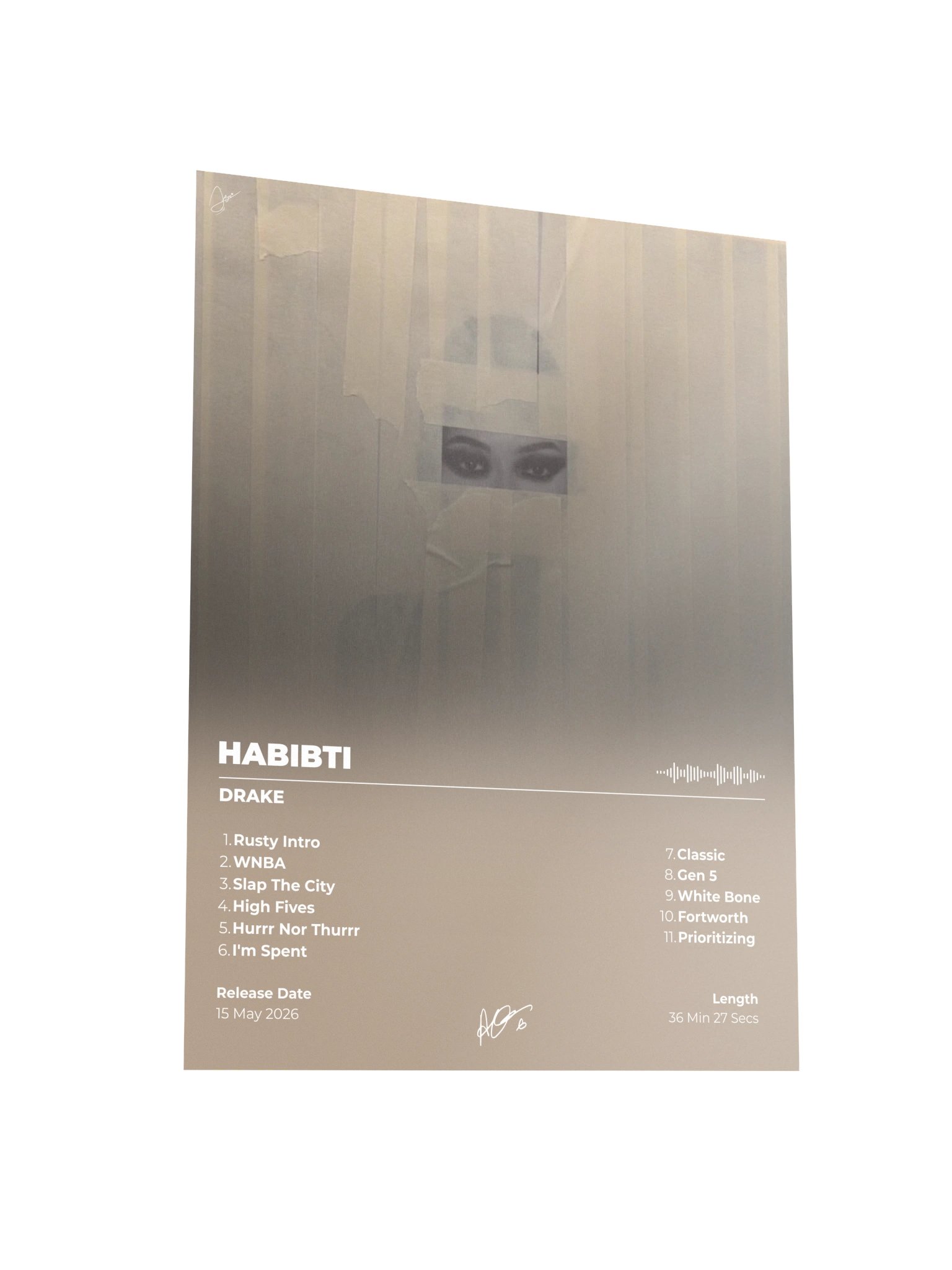 HABIBTI Drake Album Poster product image (3)