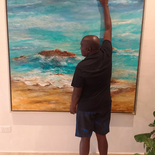 See through the wall. Paintings beautify everything and makes you look yummy too.

🛒CHECKOUT my 
