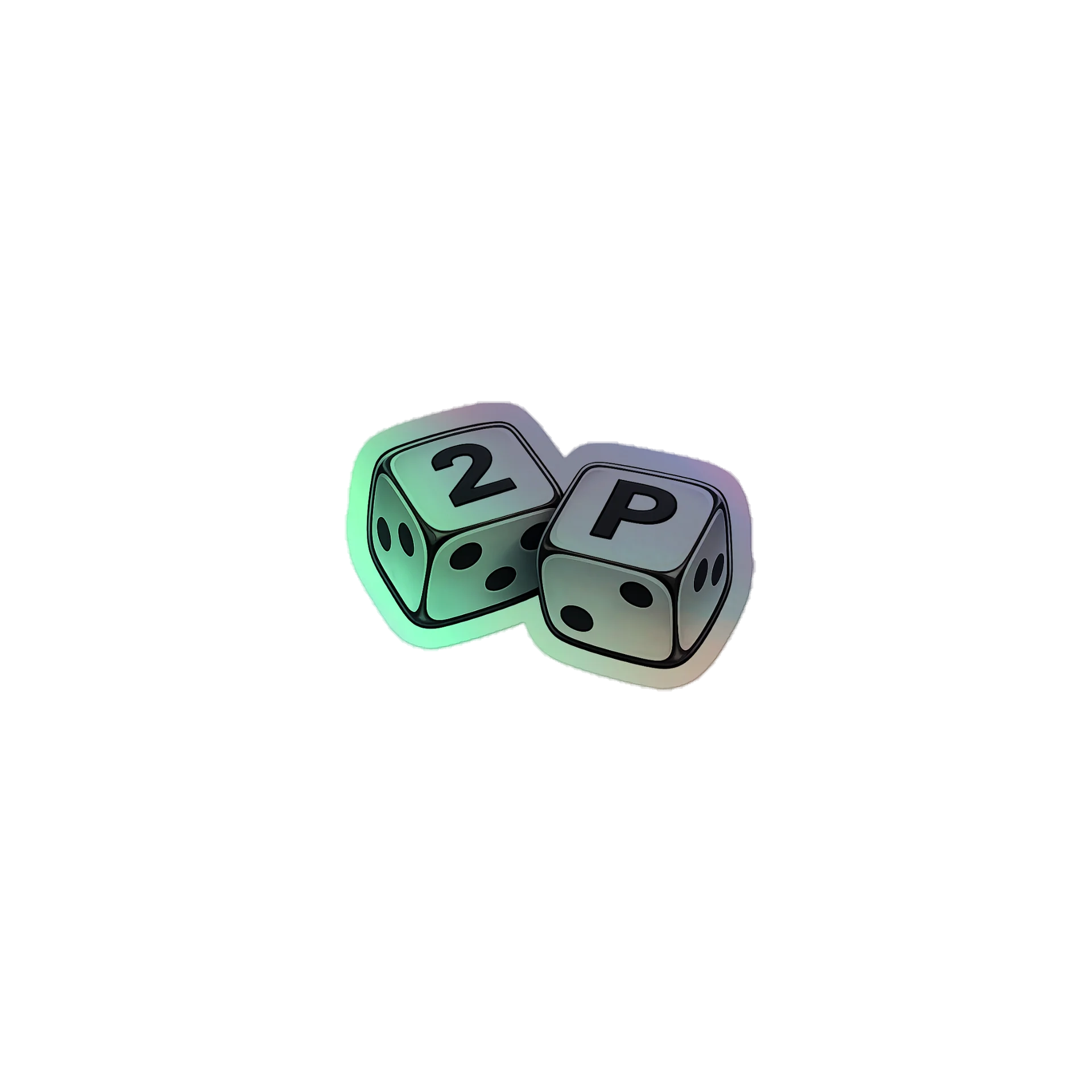 2P Dice Holographic Sticker Set product image (1)