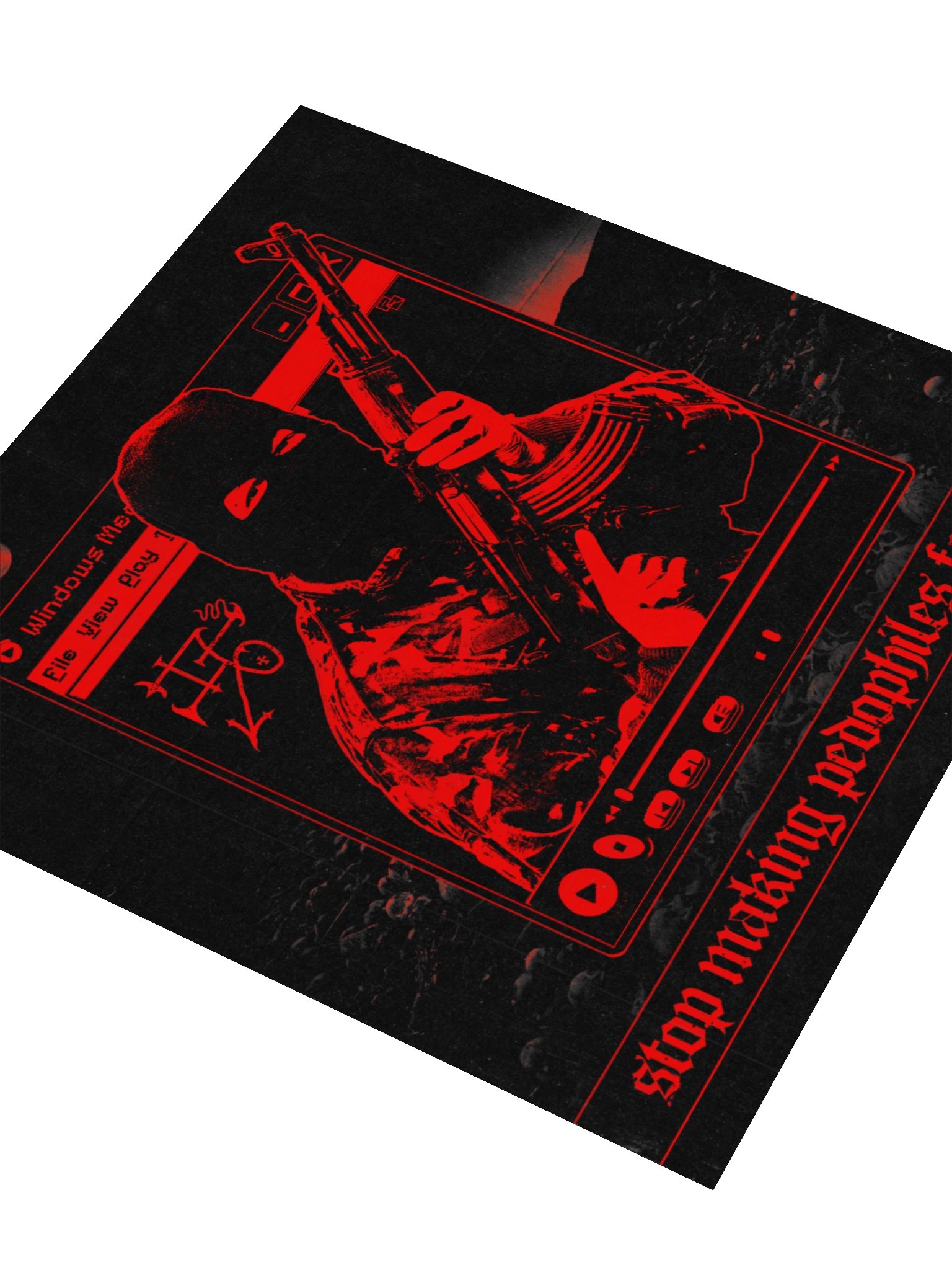 "STOP MAKING PEDOS FAMOUS" STICKER RED product image (8)