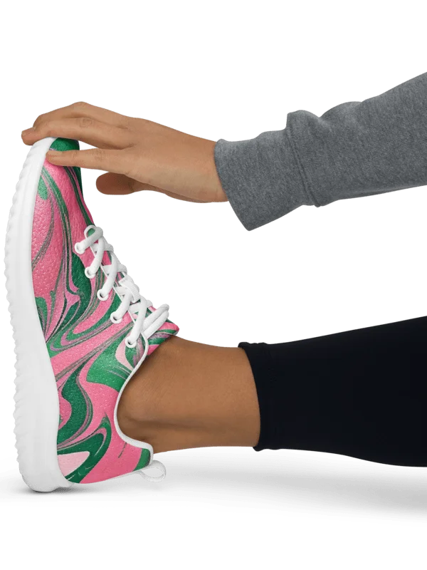 Women's Oh So Pretty Pink & Green Painted Athletic Kicks product image (1)