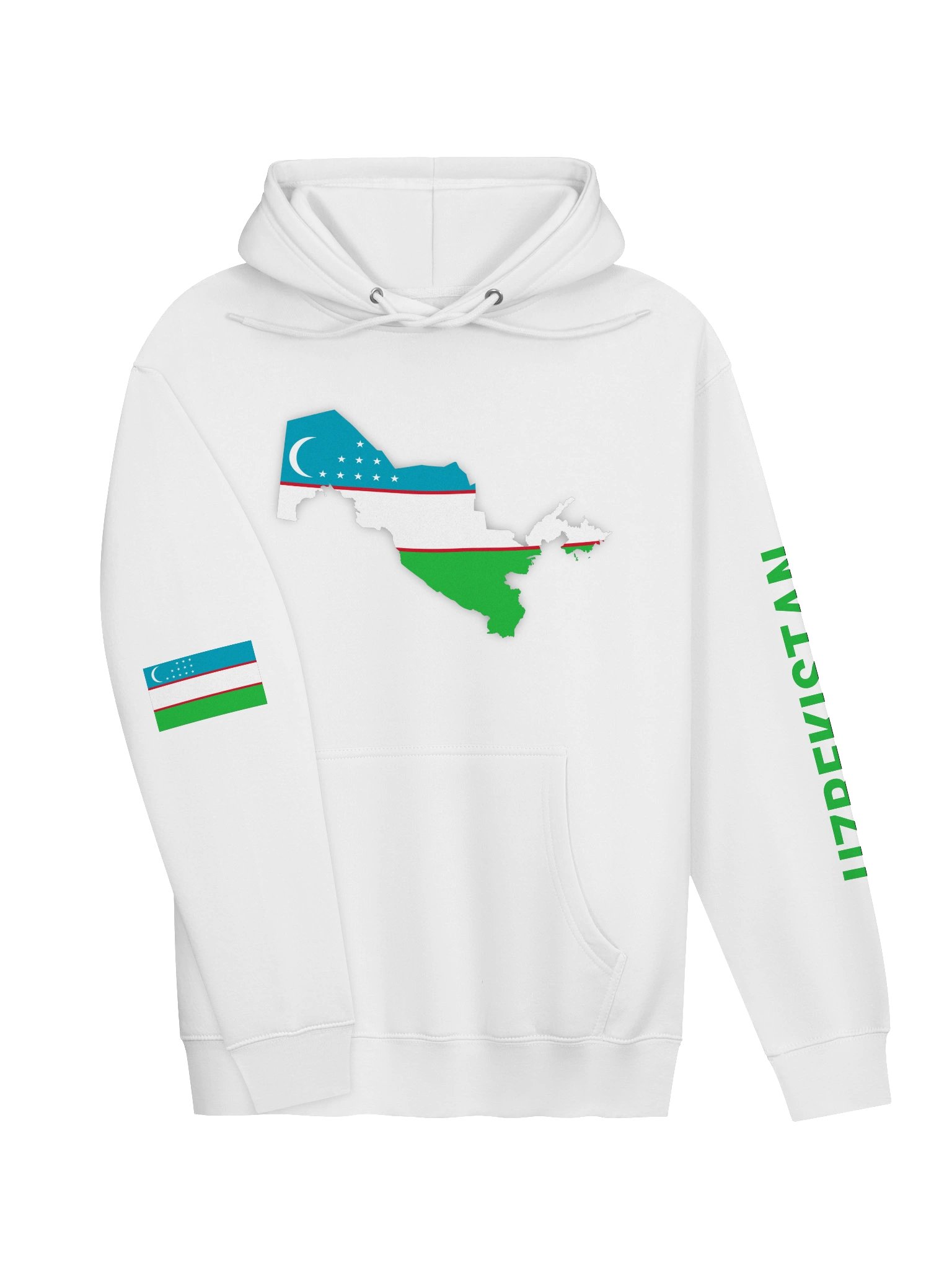 Uzbekistan 2026 World Cup Flag Hoodie - Premium 3-End Fleece - Unisex Hoodie product image (19)