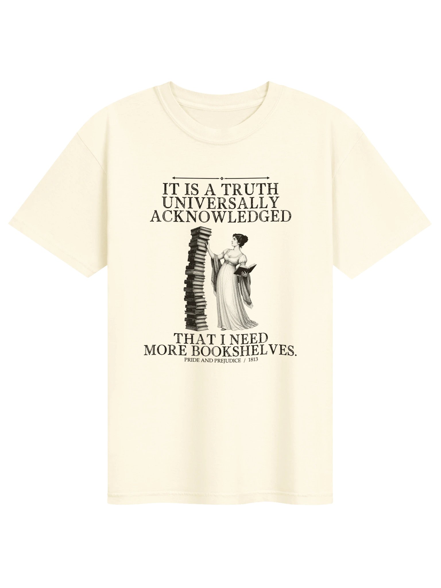 Truth More Bookshelves -- Pride and Prejudice Tee (Light) product image (1)