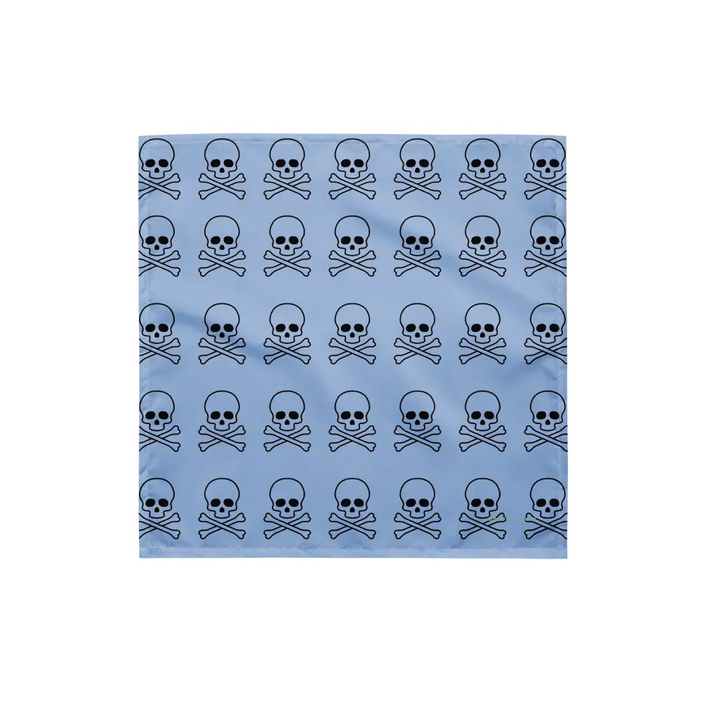 Icy Blue Skull & Crossbones Bandana product image (2)