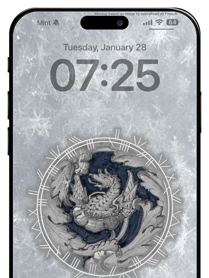 Silver Dragon Phone Wallpaper product image (1)