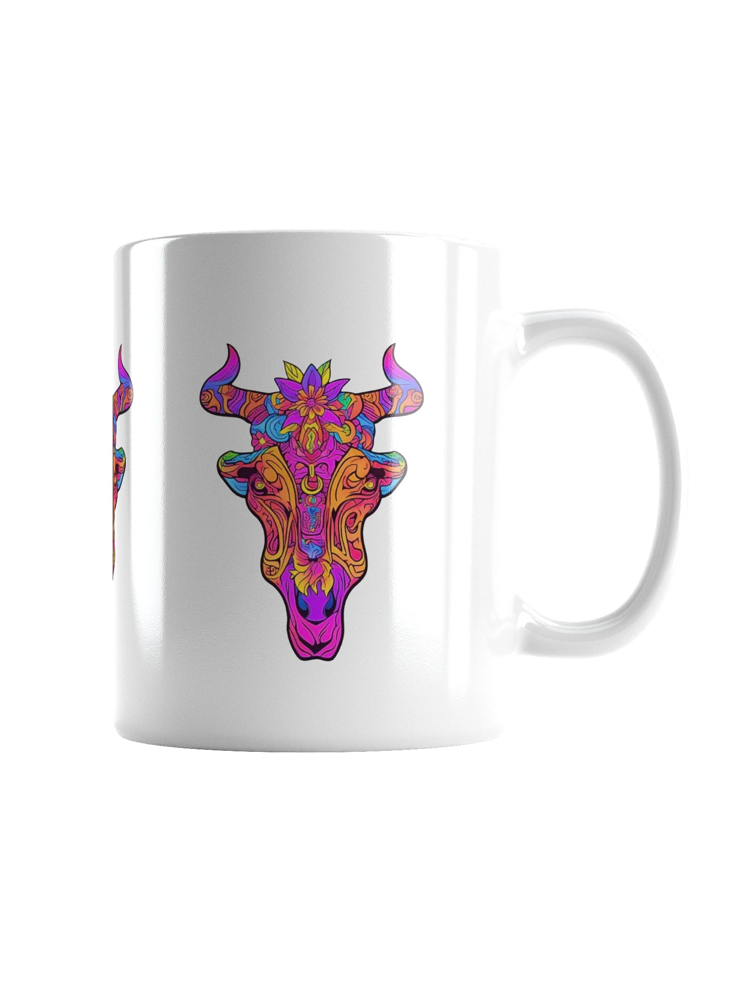 Neon Bull Skull - Coffee Mug product image (2)