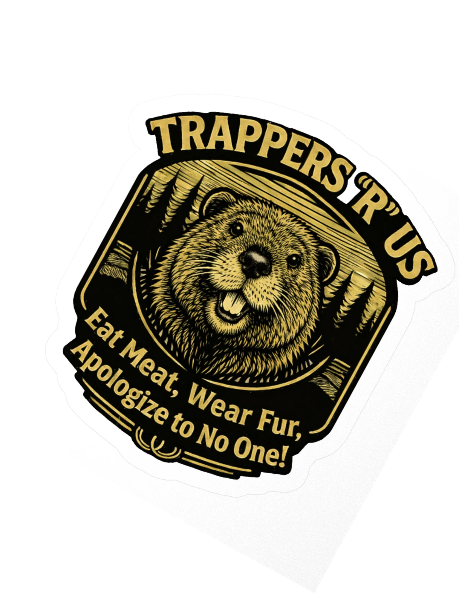 TRUS Eat Meat Beaver Sticker product image (3)