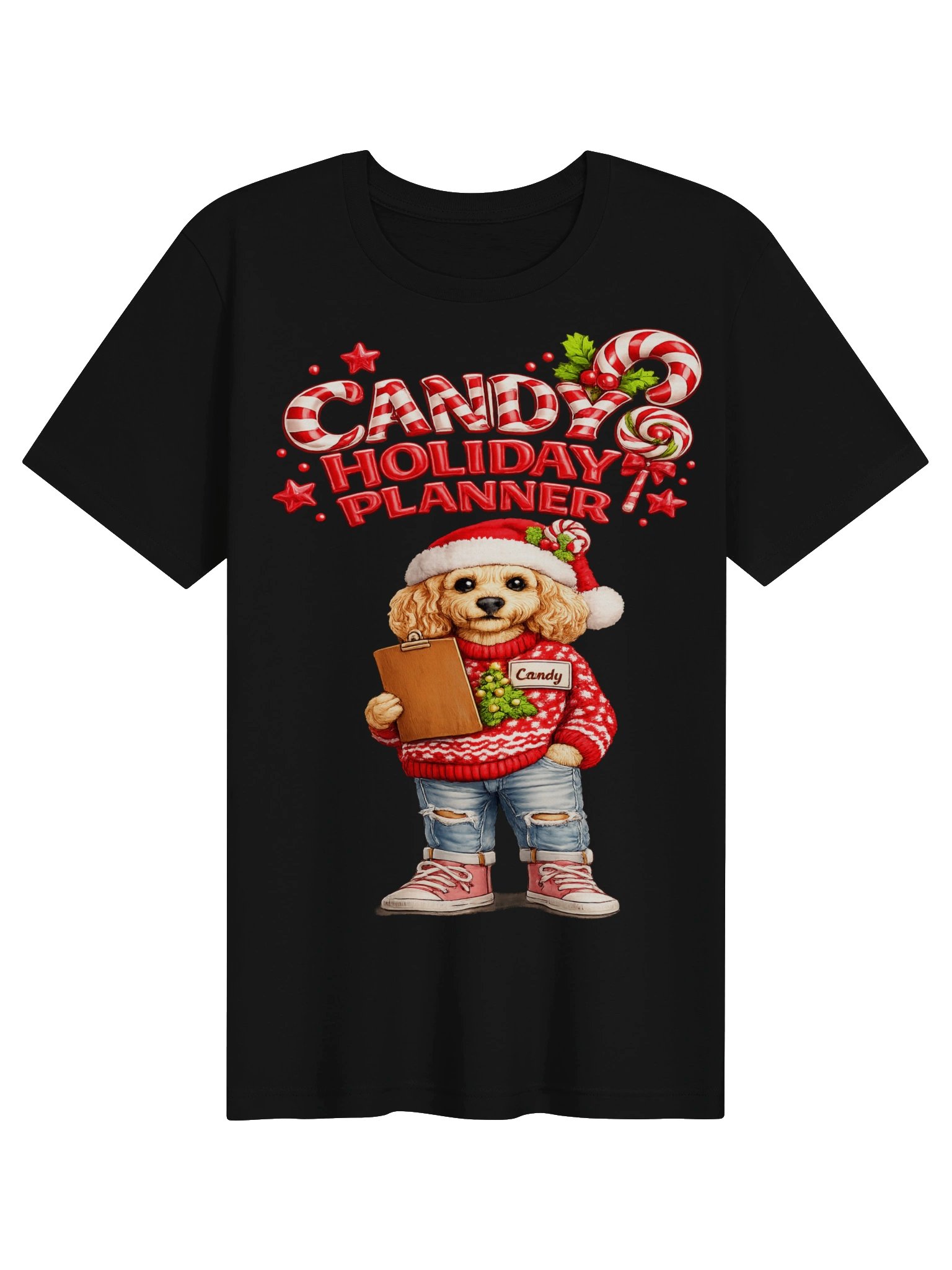 Candy Holiday Planner Dog Adult Tee product image (1)