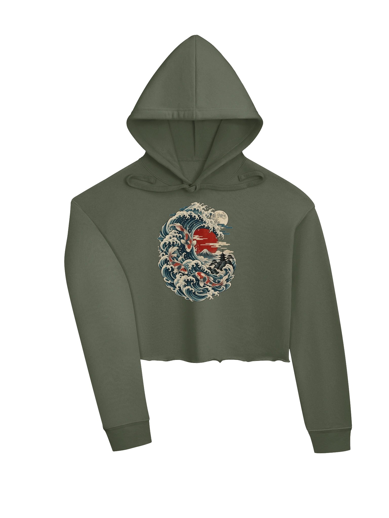 Ukiyo-e Wave Crest with Koi and Pagoda product image (7)