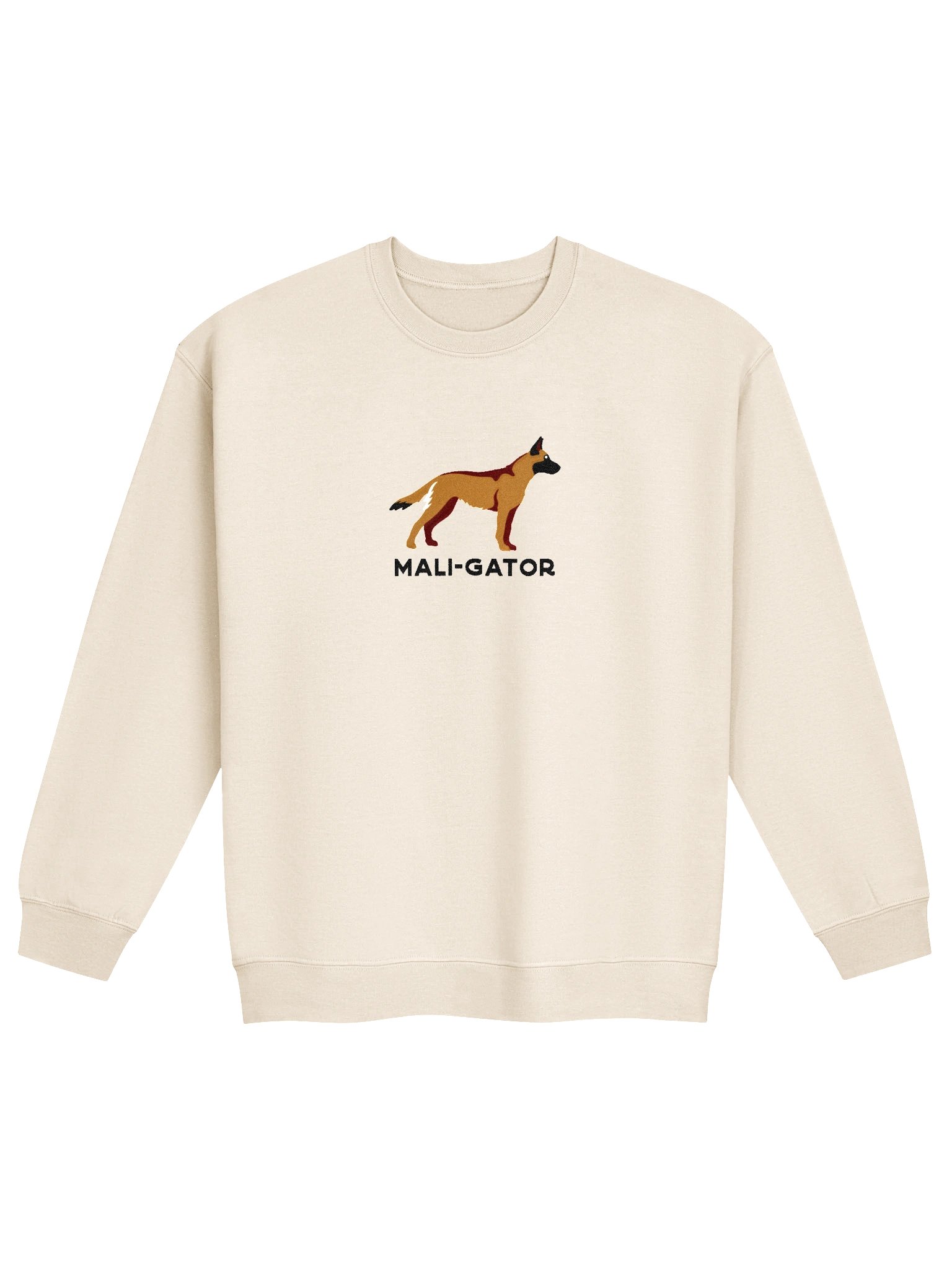 Mali-Gator Sweatshirt(Embroidered) of a Belgian Malinois(Tan) product image (4)
