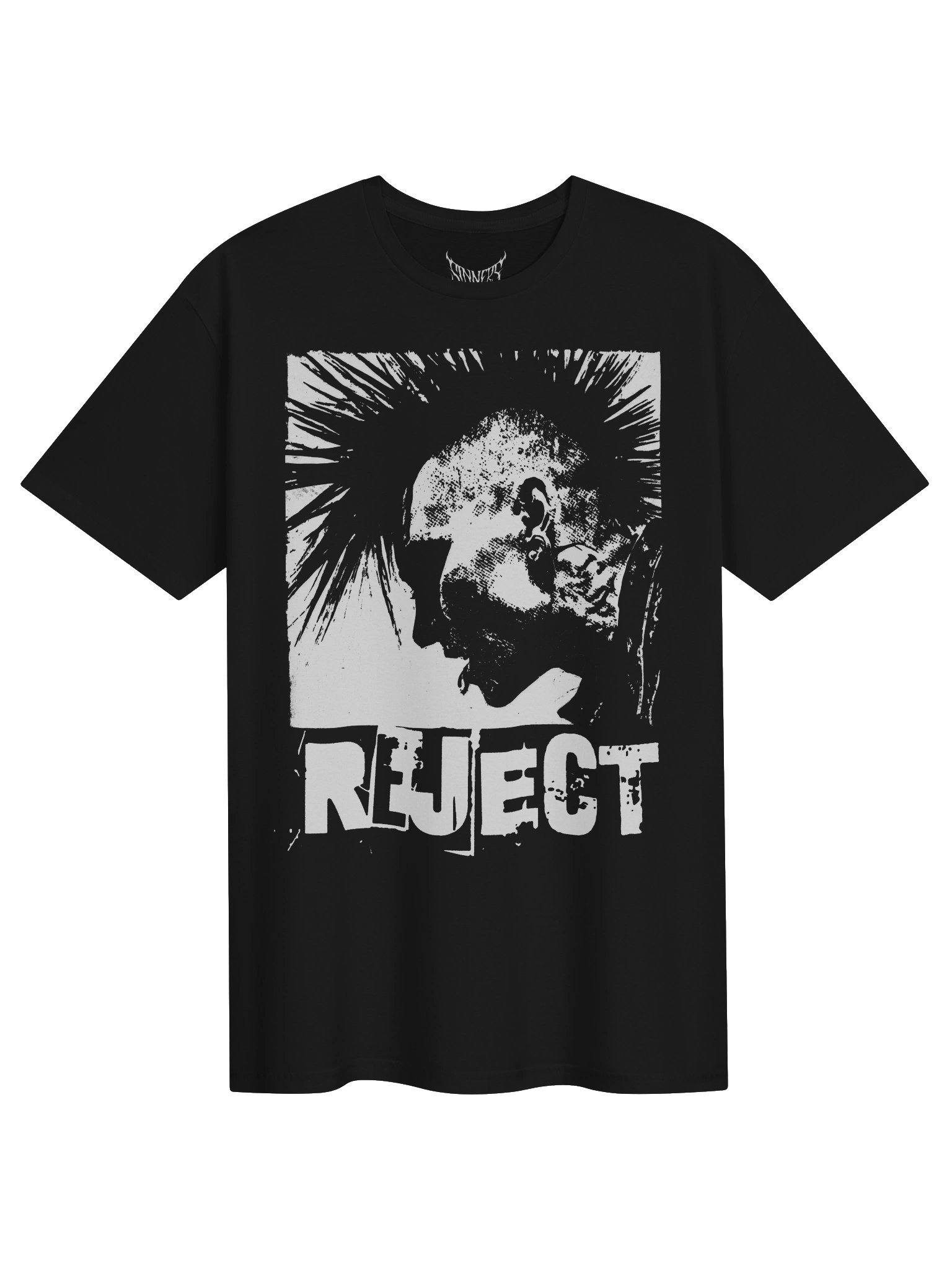 Reject Punk Graphic T-Shirt, Black Alternative Streetwear Punk Rock Tee product image (4)
