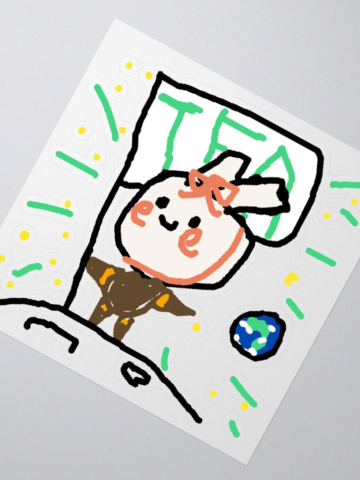 Pu Tea Flag Sticker product image (2)