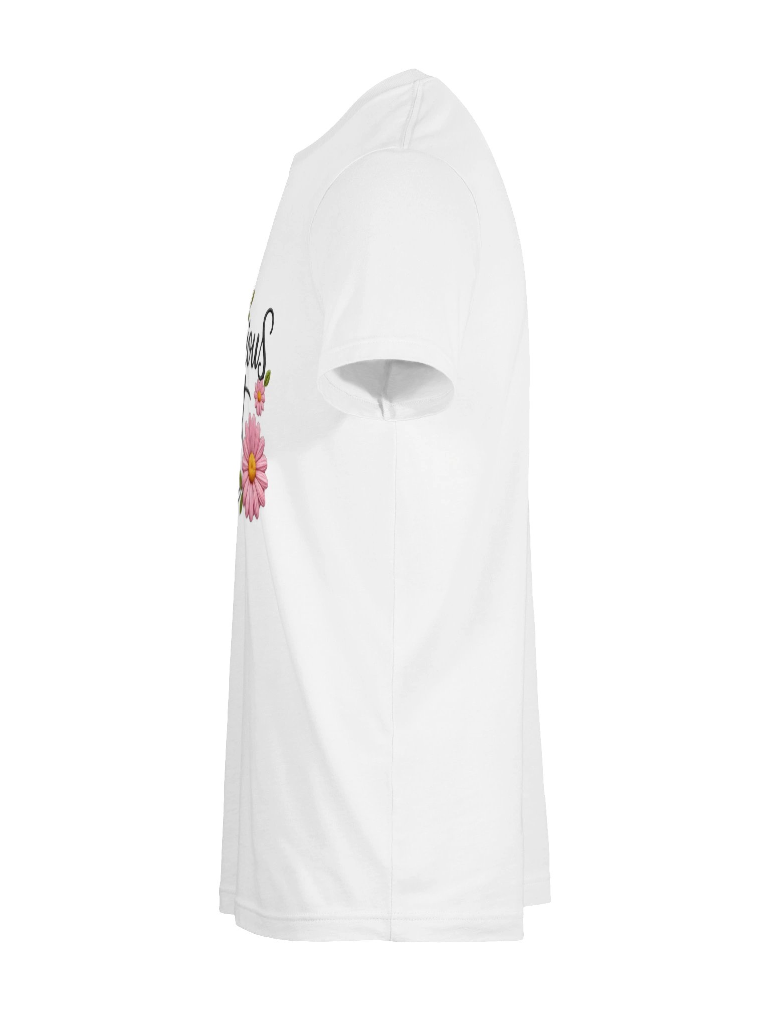 "Audacious Quest" Cute Floral Script Graphic T-Shirt product image (9)
