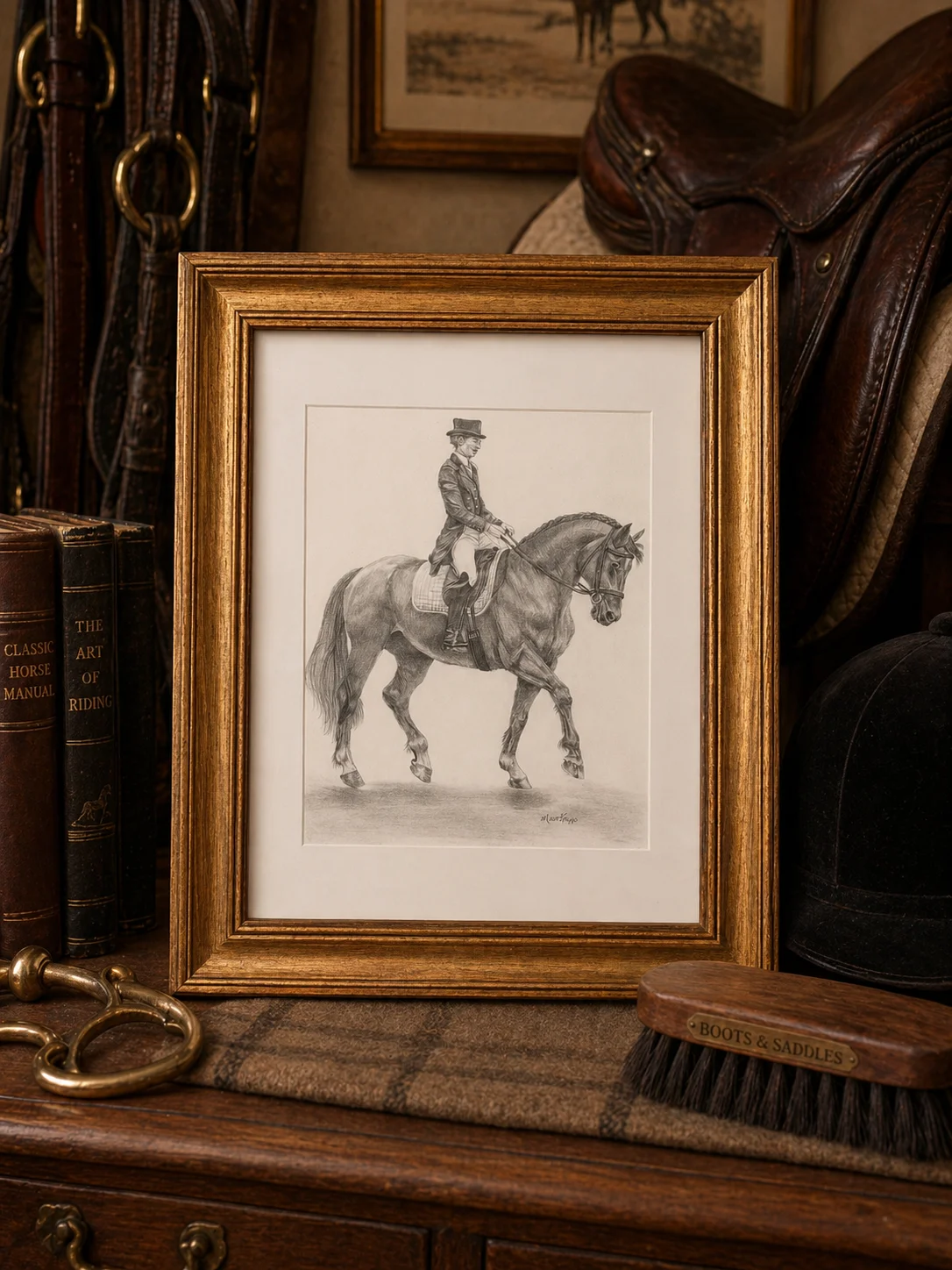 Quiet English - Original Graphite Drawing product image (1)