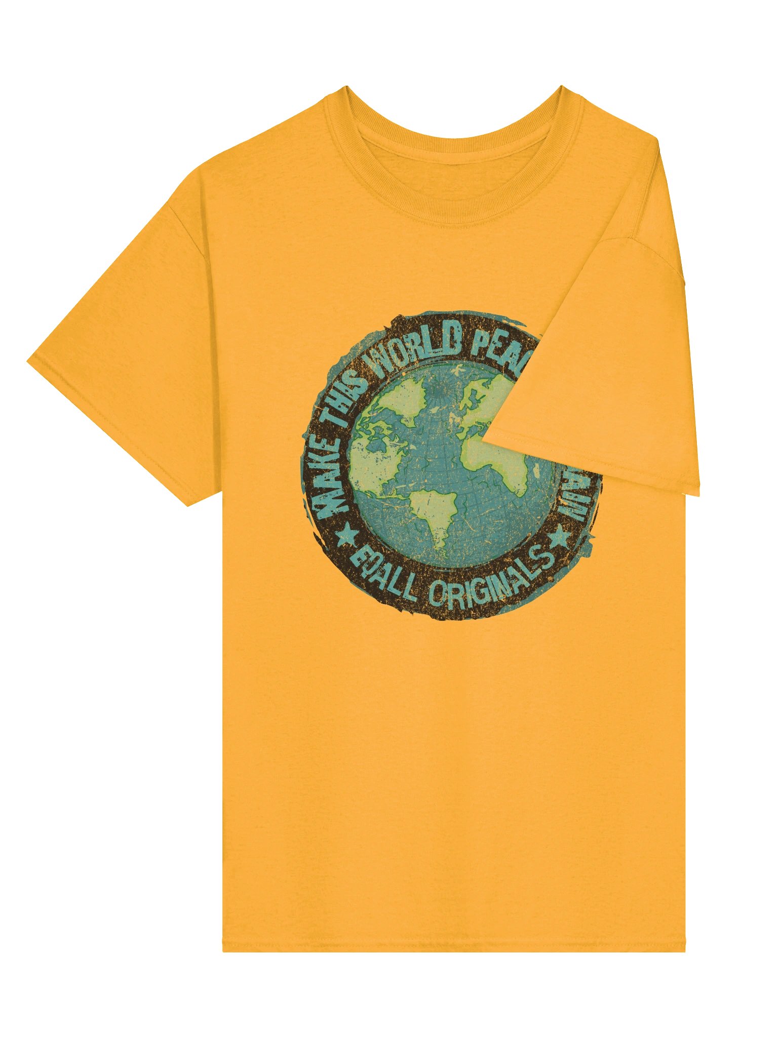 World Peace_EQALL® Originals Unisex Gildan Tee_Black / Turquoise product image (4)