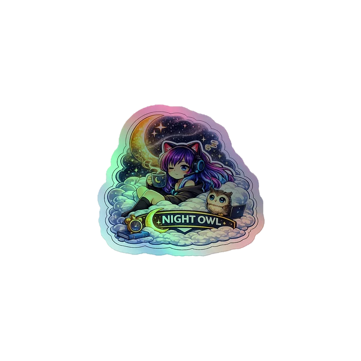 • AKC // Callie Sticker NIGHT OWL | Holographic | Callie Emote Badge Series product image (1)
