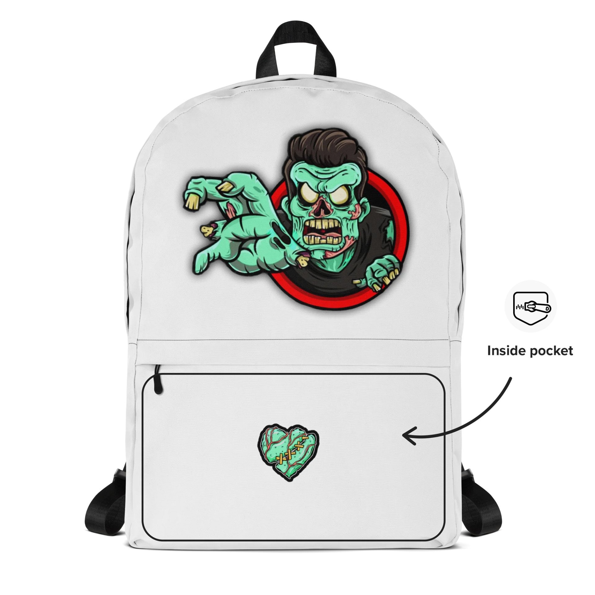 Glowing Zombie All-Over Backpack product image (2)