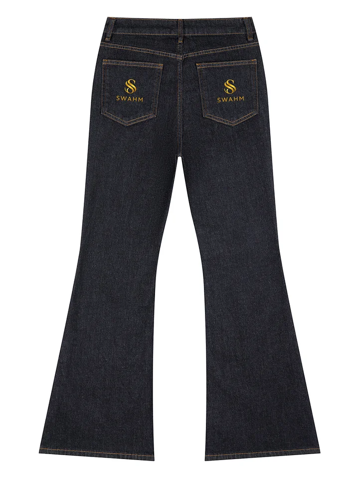 SWAHM Women’s Flared Denim – Dark Wash product image (2)